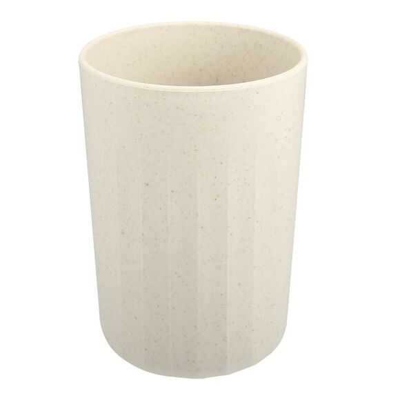 Bathroom Smooth Lines Wheat Straw Toothpaste Tumbler Beige 4.09''x2.80'' - Picture 1 of 6